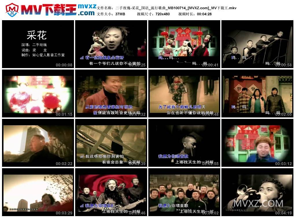 二手玫瑰-采花_国语_流行歌曲_MB100714